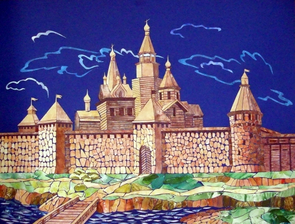 Ширкунова Евгения, "Московский Кремль", раб. №2, коллаж